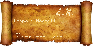 Leopold Marcell névjegykártya